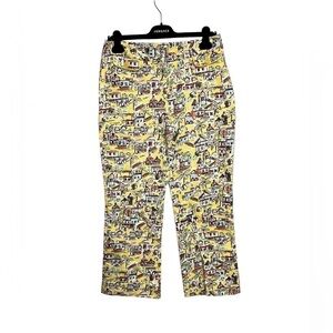 𝅺harold’s Printed Yellow Cropped / Ankle Pants